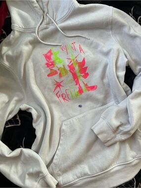 Sonic and Shadow “WHAT A FREAK!” Neon Screen-printed Hoodie